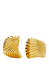 John Lewis Missoma Ripple Oversized Stud Earrings, Gold, 22mm- Buy online at McGrocer