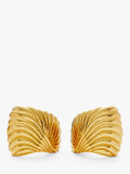 Missoma gold ripple stud earrings (British brand)