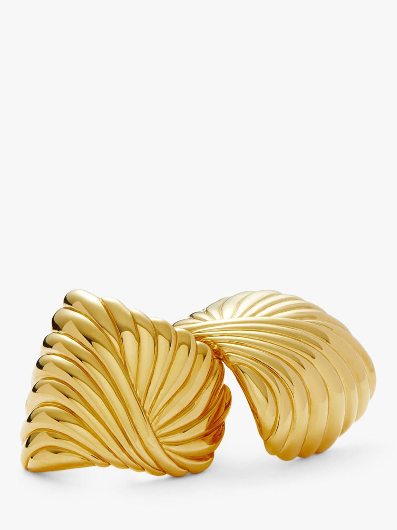 Missoma gold ripple stud earrings (British brand)