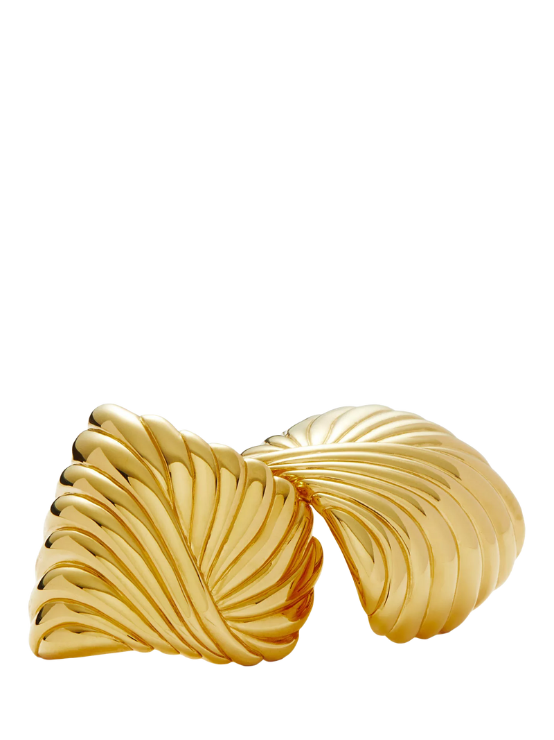 Missoma gold ripple stud earrings (British brand)