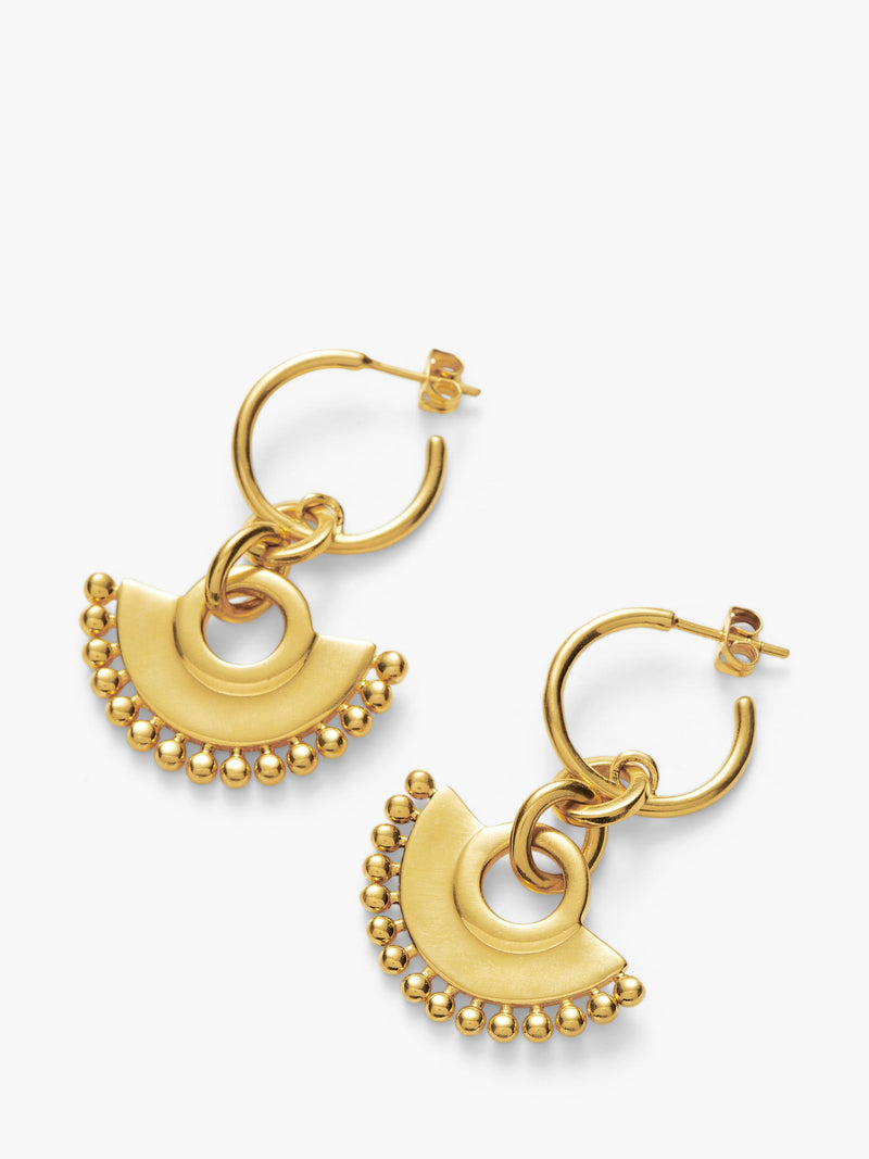 Missoma Zenyu chandelier hoop earrings gold plated (British brand)