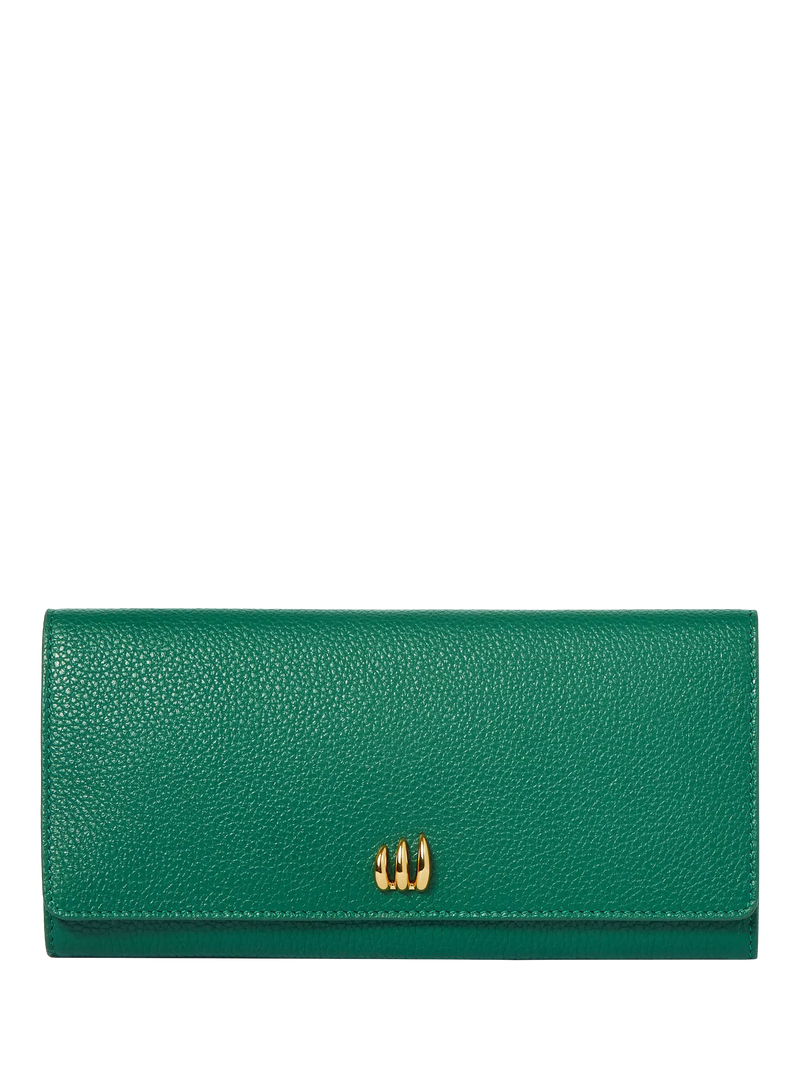 Missoma green leather jewellery roll, UK version