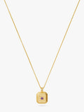 Missoma Birthstone Ridged Pendant Necklace gold vermeil amethyst - British product