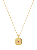 Missoma Amethyst Birthstone Ridged Pendant Necklace