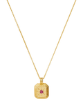 Missoma Amethyst Birthstone Ridged Pendant Necklace