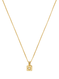 Missoma gold birthstone pendant necklace cubic zirconia (British brand)