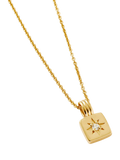 Missoma gold birthstone pendant necklace cubic zirconia (British brand)