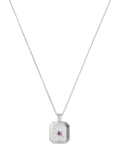 Missoma birthstone pendant necklace amethyst sterling silver - British product