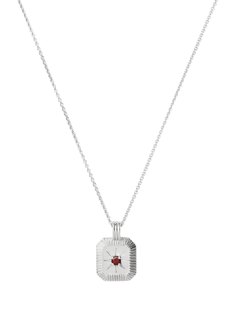 Missoma Birthstone Ridged Pendant Necklace