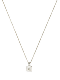 Missoma silver birthstone ridged pendant necklace, imported from the UK