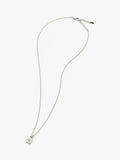 Missoma silver birthstone ridged pendant necklace, imported from the UK