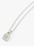 Missoma silver birthstone ridged pendant necklace, imported from the UK