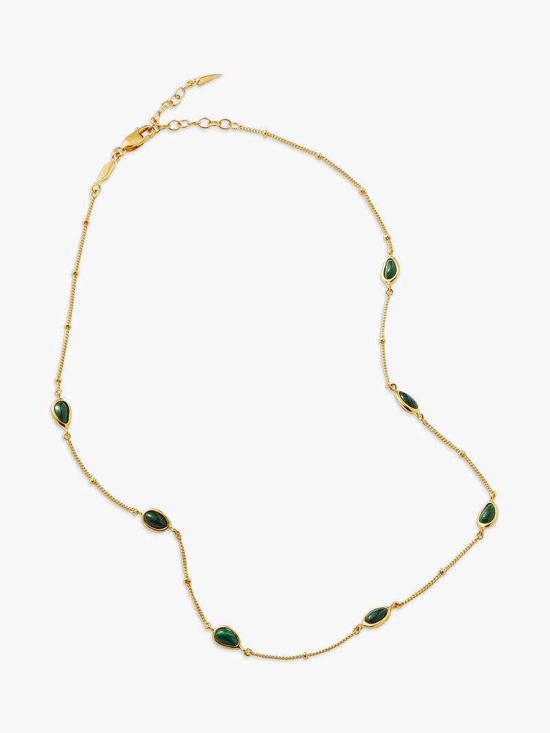 Missoma gold malachite choker necklace 42cm (British brand)