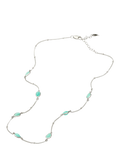 Missoma Molten Amazonite Charm Necklace in silver - British product