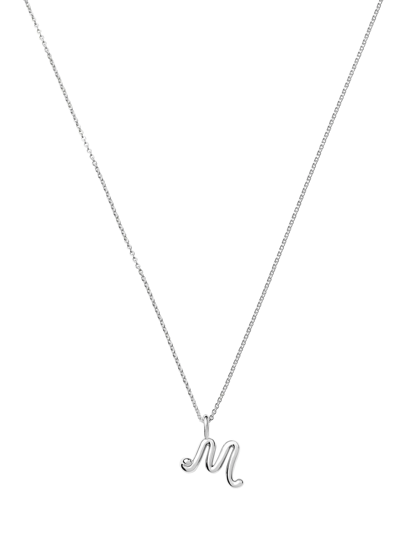 Missoma Curly Molten Mini Initial Pendant Necklace, M