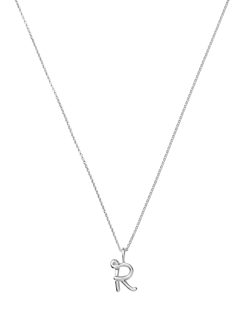 Missoma Curly Molten Mini Initial Pendant Necklace, R