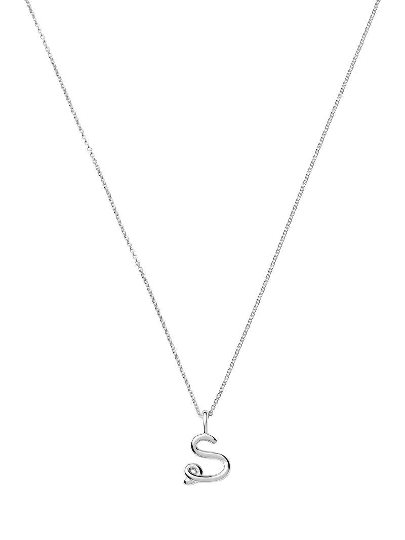 Missoma Curly Molten Mini Initial Pendant Necklace, S