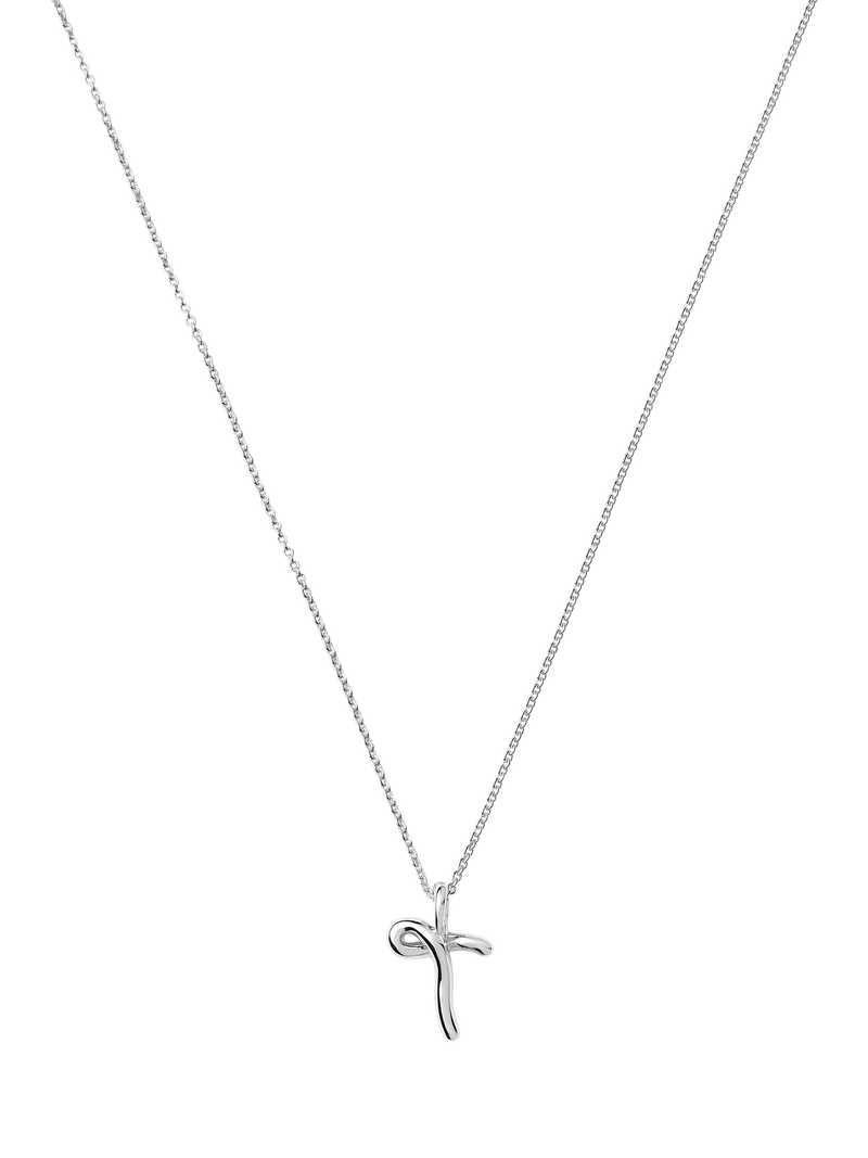 Missoma Curly Molten Mini Initial Pendant Necklace, T