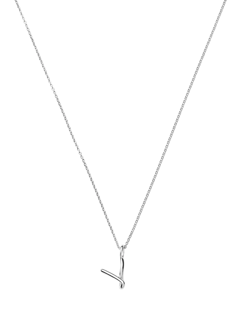 Missoma Curly Molten Mini Initial Pendant Necklace, V