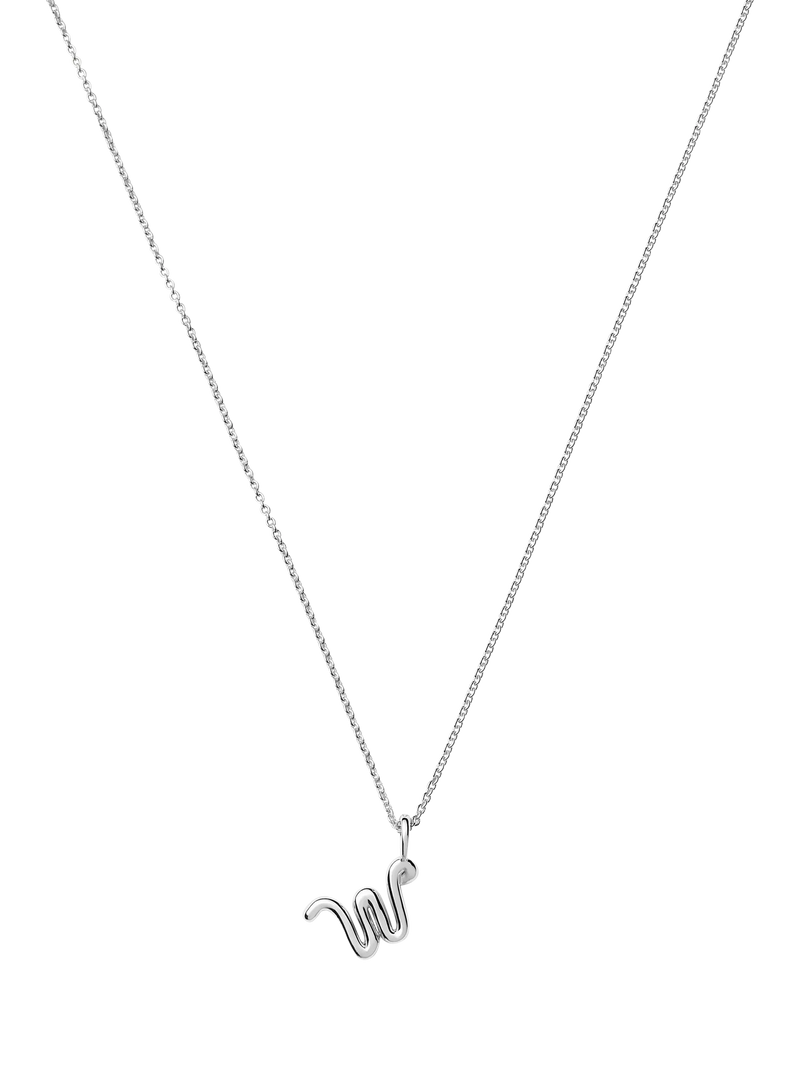 Missoma Curly Molten Mini Initial Pendant Necklace, W