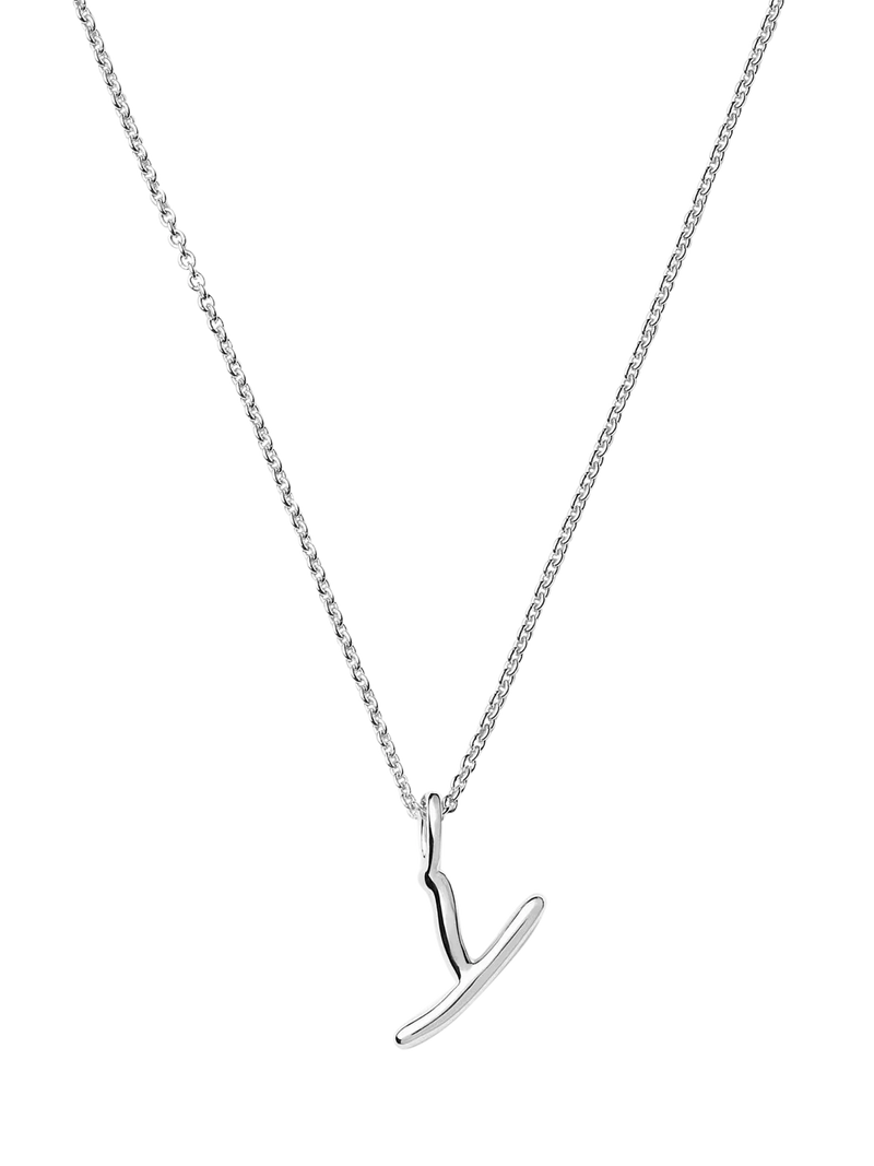 Missoma Curly Molten Mini Initial Pendant Necklace, Y