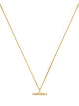 John Lewis Missoma Lucy Williams Crystal T-Bar Pendant Necklace, Gold- Buy online at McGrocer