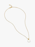 Missoma Square Baya pendant necklace gold pearl - British product