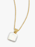 Missoma Square Baya pendant necklace gold pearl - British product