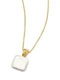 Missoma Square Baya pendant necklace gold pearl - British product
