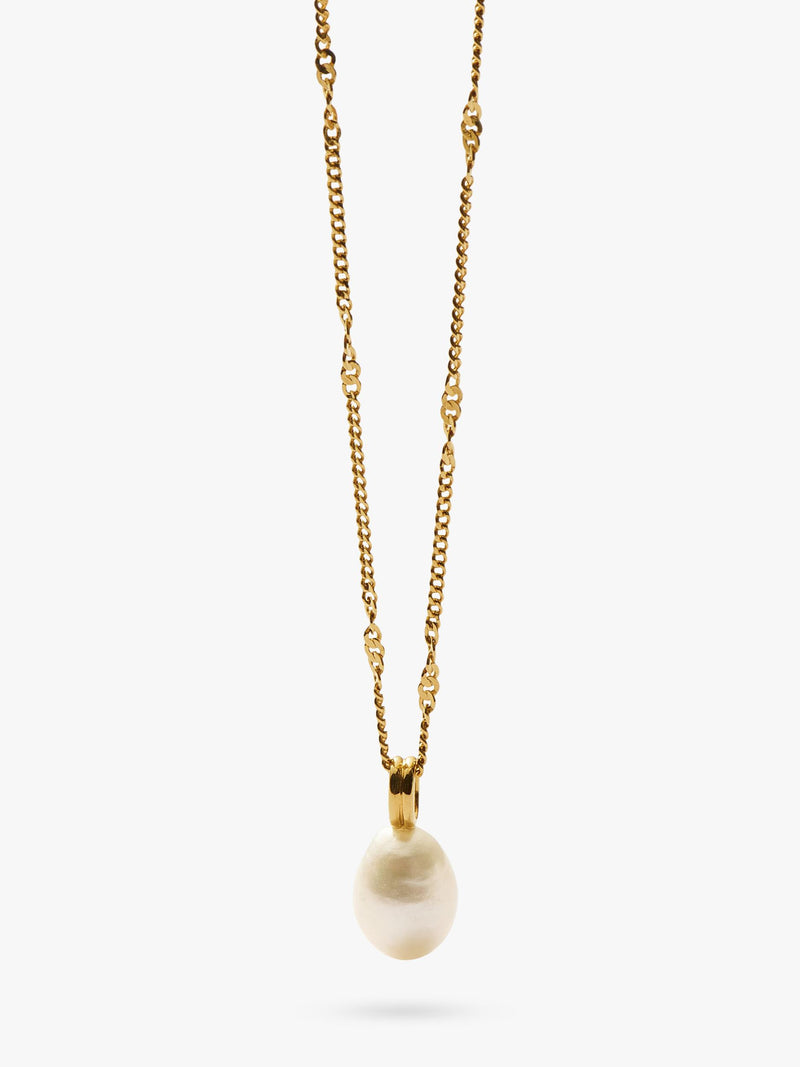 Missoma gold vermeil pearl pendant necklace 45cm - British product