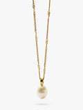 Missoma gold vermeil pearl pendant necklace 45cm - British product