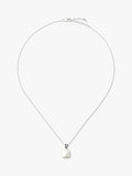 Missoma square pearl baya pendant necklace silver (British brand)