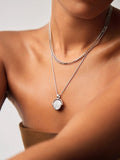 Missoma coin pendant necklace silver, UK version