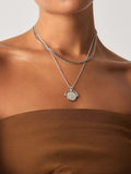 Missoma coin pendant necklace silver, UK version