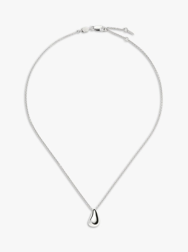 Missoma sculptural droplet pendant necklace in silver - British product
