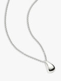 Missoma sculptural droplet pendant necklace in silver - British product