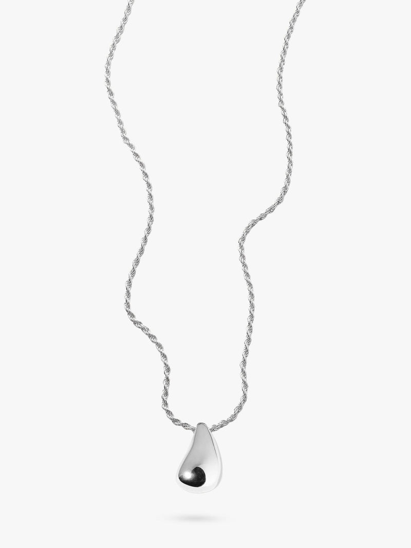 Missoma sculptural droplet pendant necklace in silver - British product