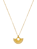 Missoma gold fan pendant necklace (British brand)