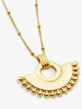 Missoma gold fan pendant necklace (British brand)