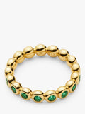 Missoma emerald green beaded eternity ring - British product