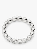 Missoma beaded cubic zirconia eternity ring silver - British product