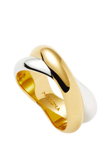 John Lewis Missoma Chunky Cross Over Statement Ring, Gold/Silver- Buy online at McGrocer