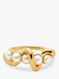 Missoma molten pearl statement ring gold, UK version