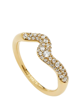 John Lewis Missoma Molten Pave Crystal Ring, Gold- Buy online at McGrocer