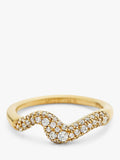 Missoma gold vermeil stacking ring with cubic zirconia, imported from the UK