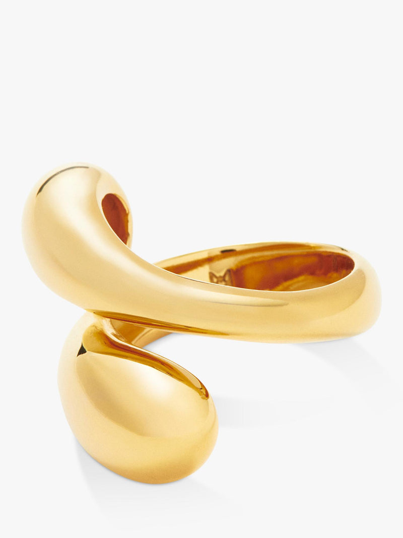 Missoma gold vermeil sculptural twist ring, UK version