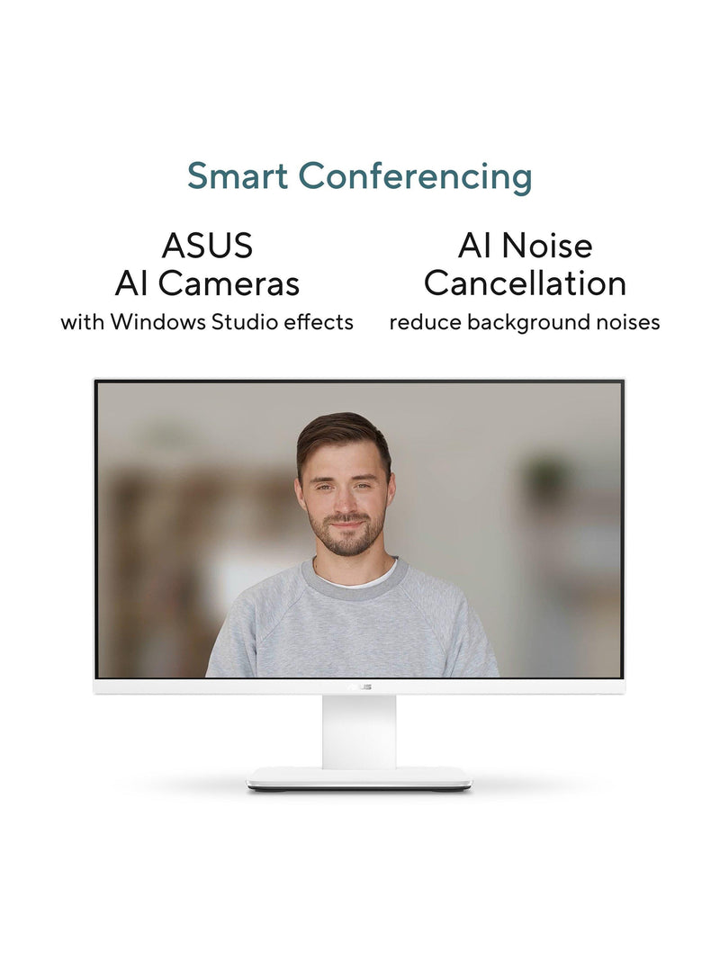 ASUS V400 AiO all-in-one desktop PC, 23.8-inch, white, imported from the UK