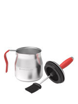 John Lewis Kamado Joe Krafted Stainless Steel BBQ Basting Pot and Brush 900ml- Buy online at McGrocer