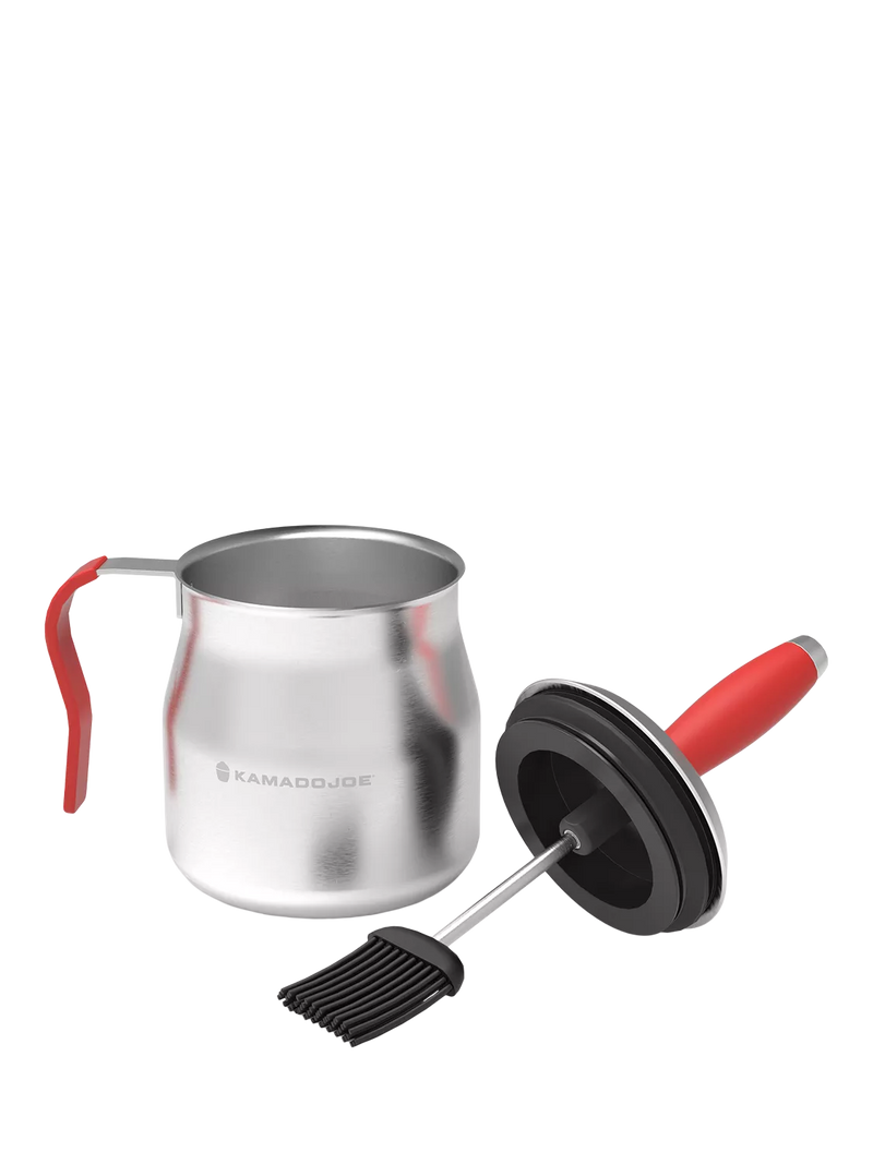 Kamado Joe stainless steel basting pot and brush 900ml (British brand)