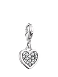 Thomas Sabo crystal heart charm in sterling silver (British brand)